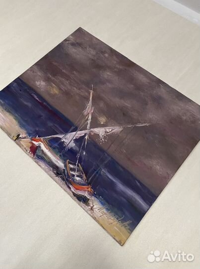 Картина после шторма холст масло 40*60