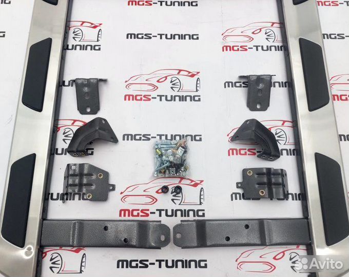 Силовые пороги Audi Q7 4L 05-15 подножки ауди ку7