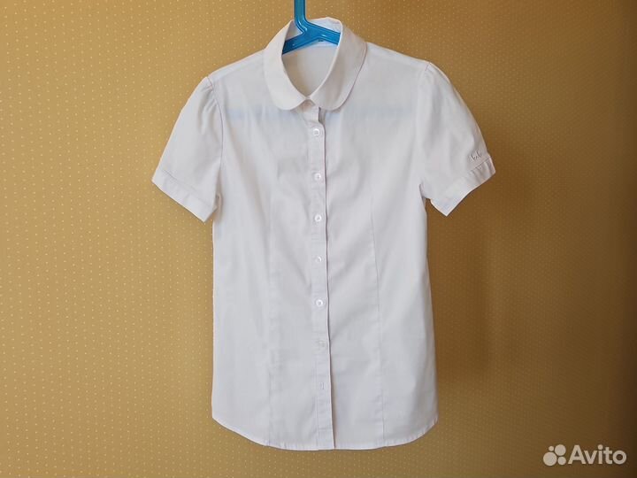 Школьная рубашка Button blue 146