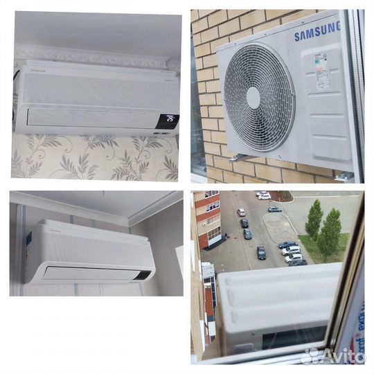 Монтаж установка кондиционеров закладка трассы