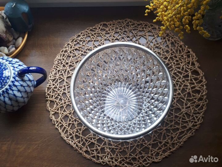 Ваза конфетница СССР хрустальная