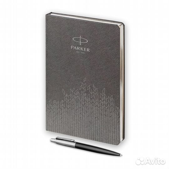 Подарочный набор: Шариковая ручка Parker Jotter + ежедневник, серый