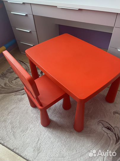 Детский столик и стульчик IKEA