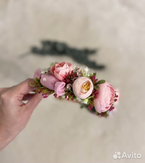 Ободок с цветами