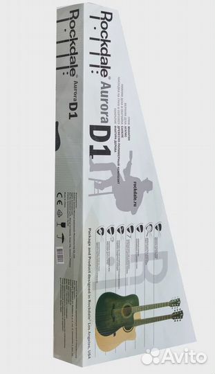 Акустическая гитара rockdale Aurora D1 C BK Полупр