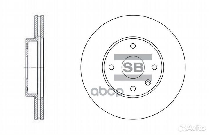 Диск тормозной передний sangsin brake SD3007 CH