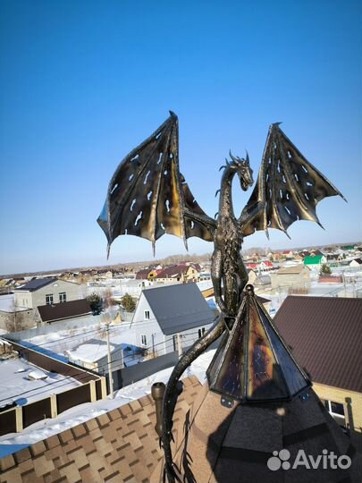 Драконы из металла, скульптуры