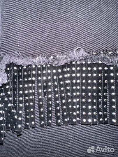 Джинсовка с бахромой zara, для девочки 140