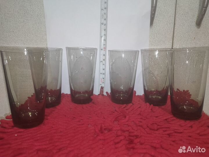 Посуда СССР цветное стекло