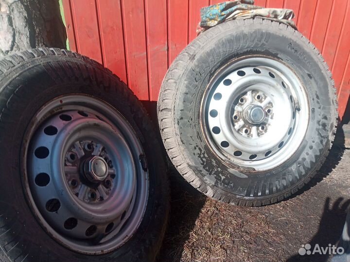 Зимние шины r16 на стальных дисках mitsubishi