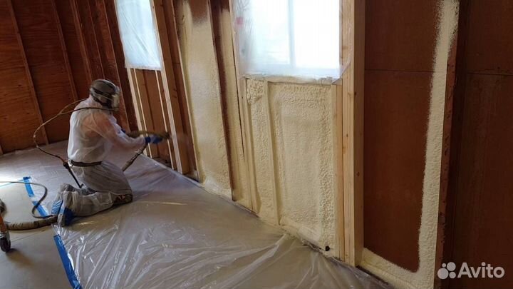 Утепление пенополиуретаном стен дома (коттеджа)
