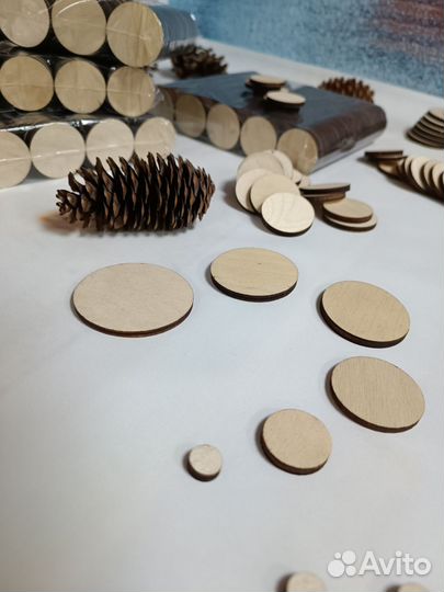 Медальоны круги дерево заготовки