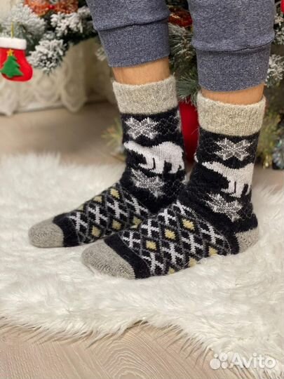 Носки шерстяные мужские теплые 10 рисунков