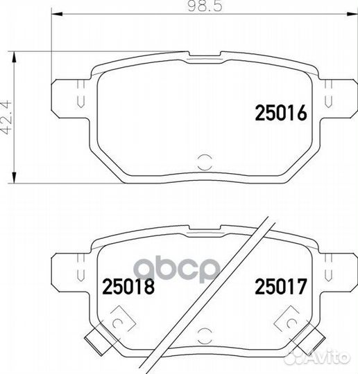 Колодки тормозные дисковые зад toyota corol