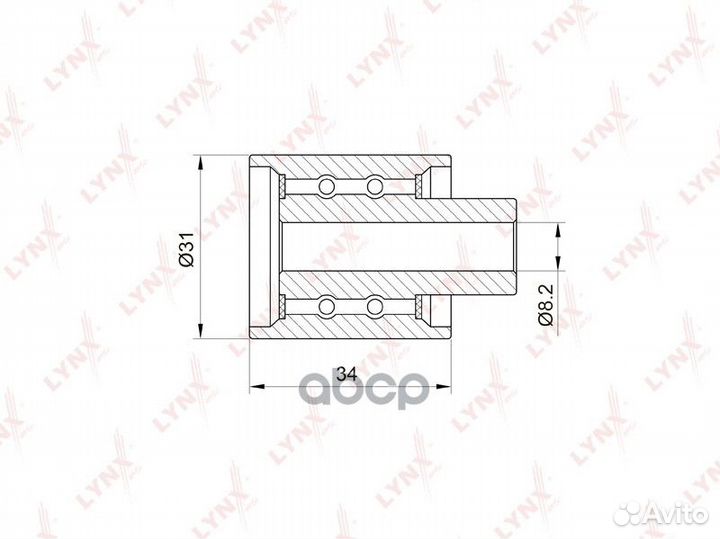 Ролик обводной ремня грм PB3031 lynxauto