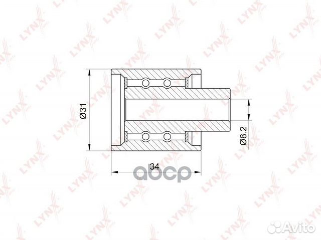 Ролик обводной ремня грм PB3031 lynxauto