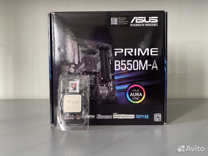 Комплект Ryzen 5 5600+ asus prime B550M-A