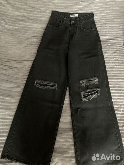 Джинсы трубы широкие