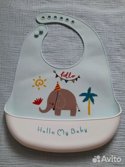 Нагрудник для кормления, слюнявчик силиконовый