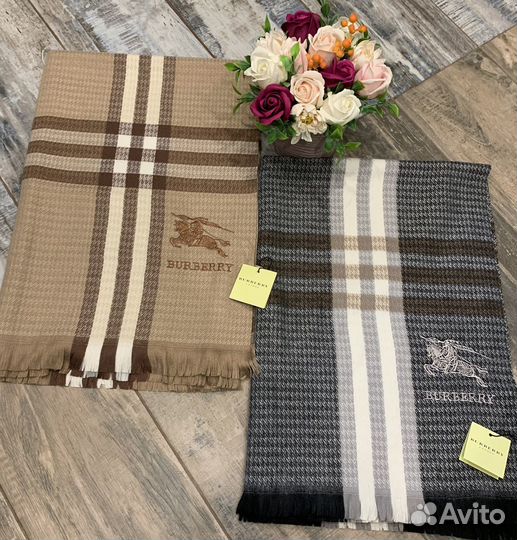 Палантин кашемировый Burberry два оттенка