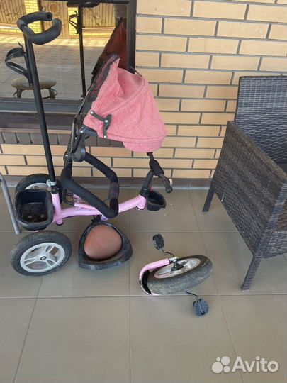 Детский велосипед с ручкой новый