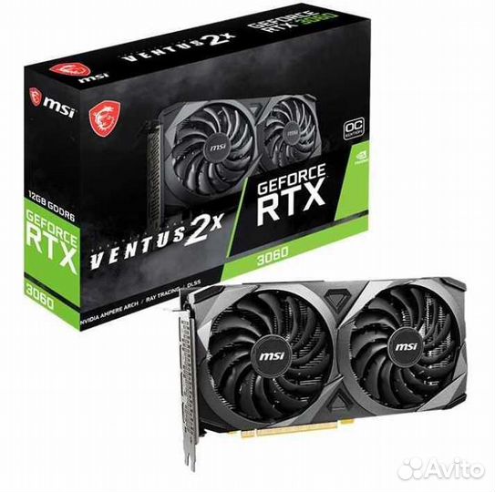 Видеокарта MSI GeForce RTX 3060 ventus 2X OC (LHR)