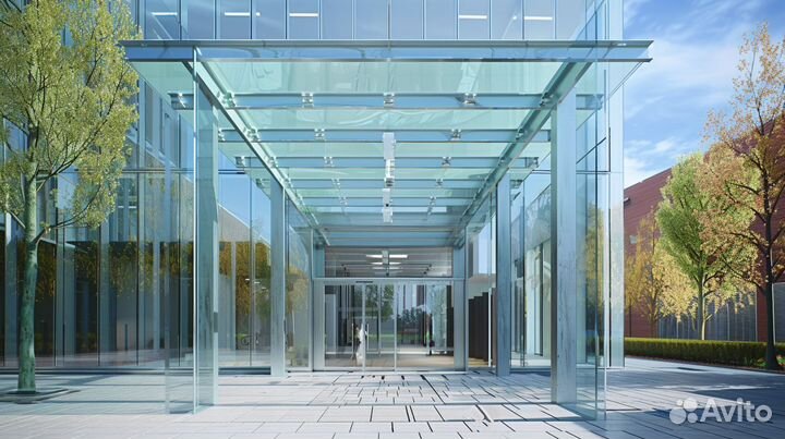 Стеклянный козырек