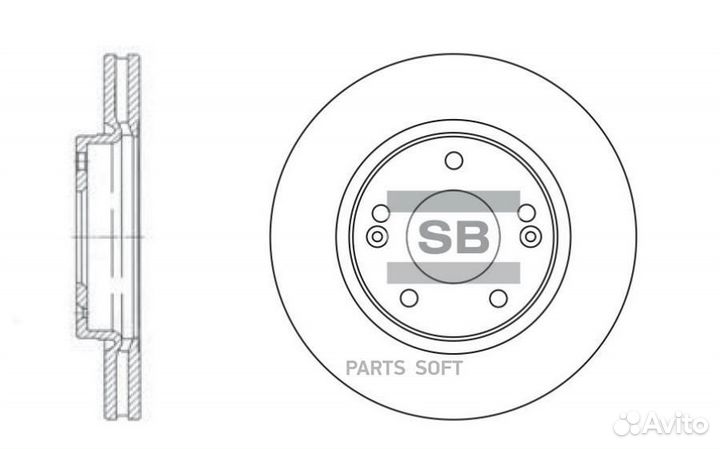 Sangsin brake SD1040 Диск тормозной hyundai santa