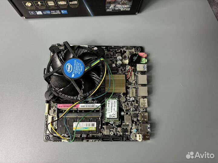 Материнская плата asus H110T-i3\240GB\16озу