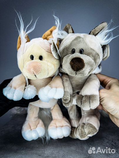 Игрушка мягкая кот с капюшоном