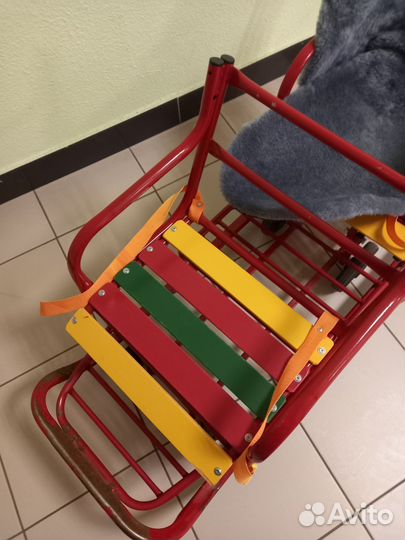 Санки для двойни или погодок с колёсами