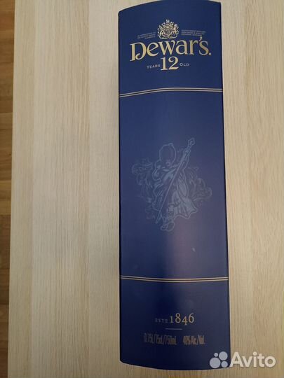 Бутылка из под виски Dewars 12 years в коробке
