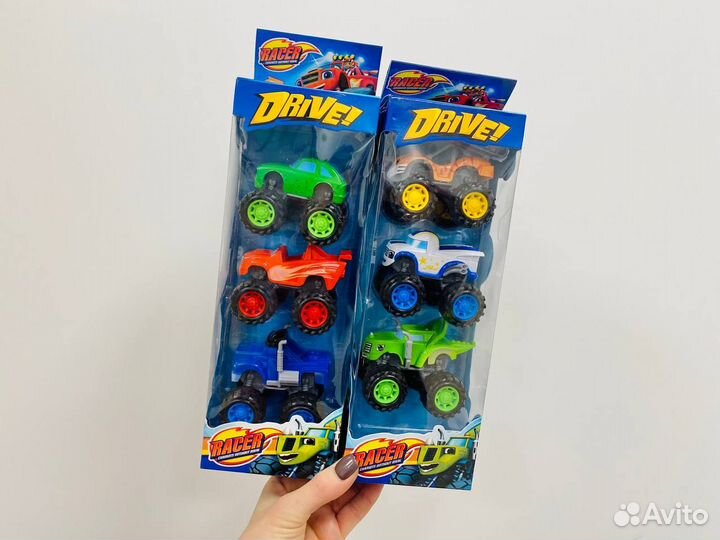 Вспыш, набор машинки инерционные, 6шт машинка