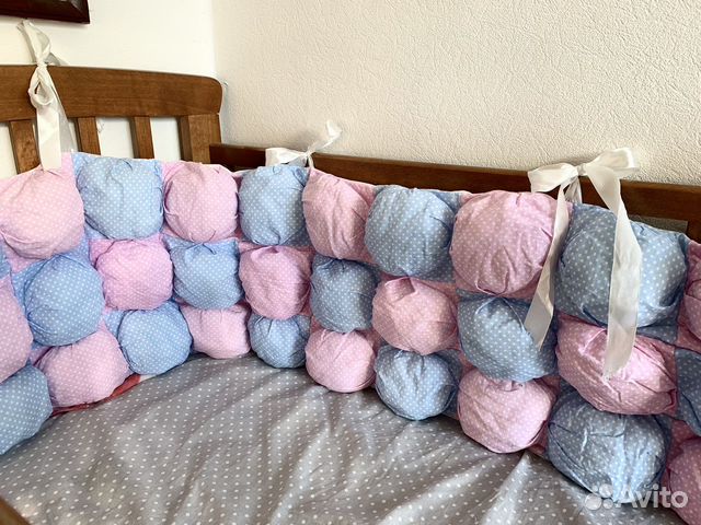 Бортики в кроватку + одеяло новое