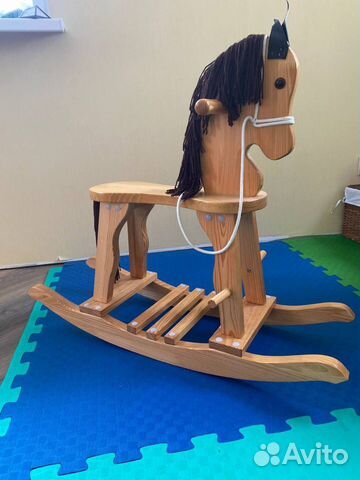 Лошадка качалка деревянная, игрушка лошадка