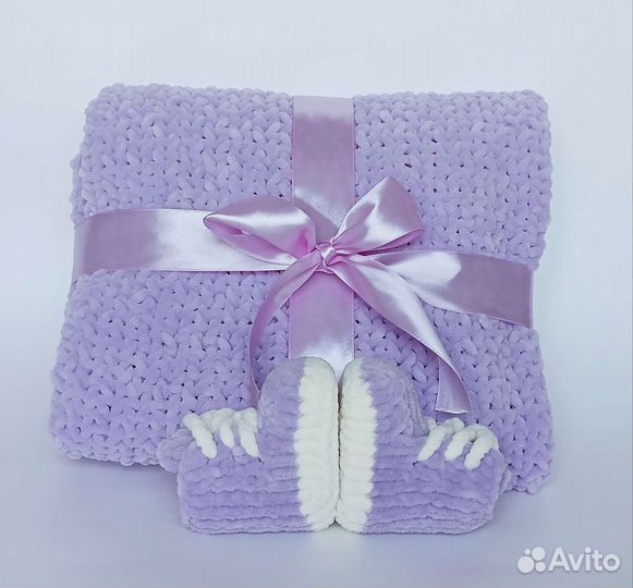 Плед плюшевый детский, ручная работа