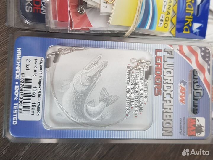 Поводки, леска, крючки