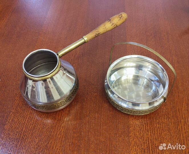 Кофейный набор,заварочный чайник мельхиор, СССР