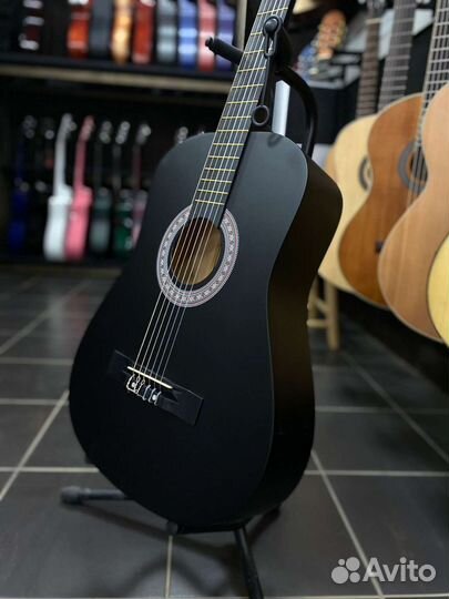 Классическая Черная матовая гитара Новая