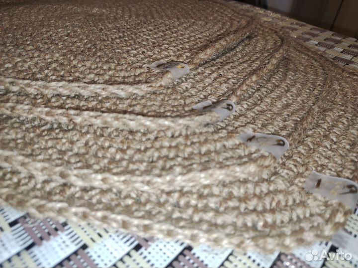 Салфетки сервировочные вязаные джут