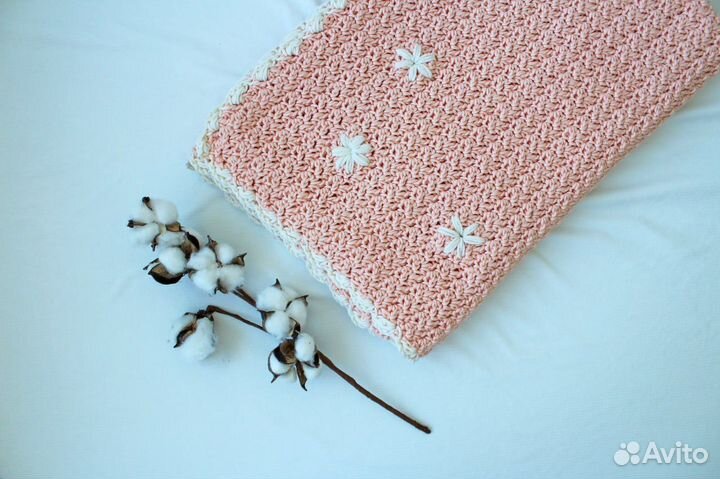 Плед детский вязаный ручная работа