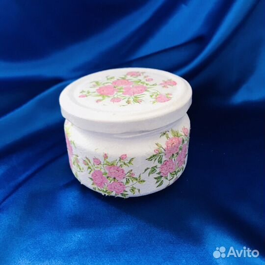 Баночка д/хранения(декупаж) и термокружка/термос