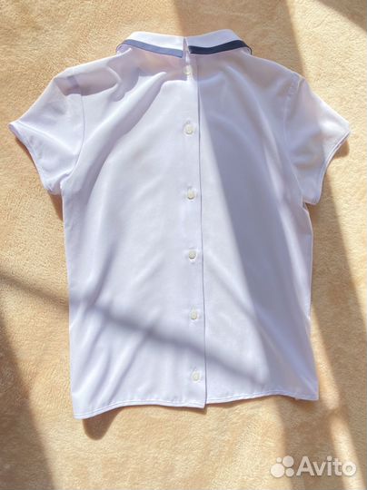 Белая блузка школьная 134-140 Польша
