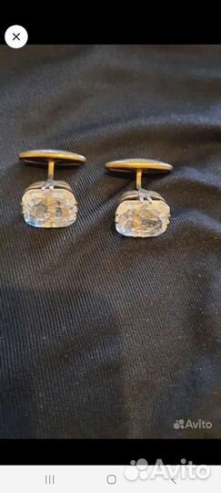 Запонки горный хрусталь СССР