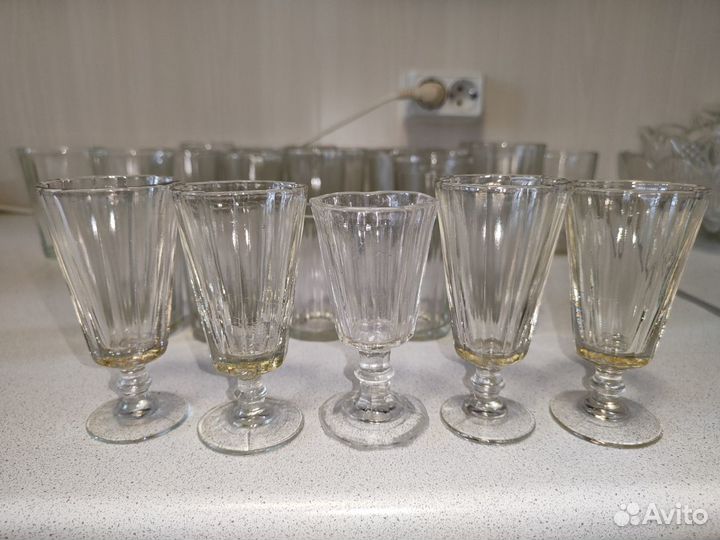 Стаканы,рюмки,лафитники граненые СССР