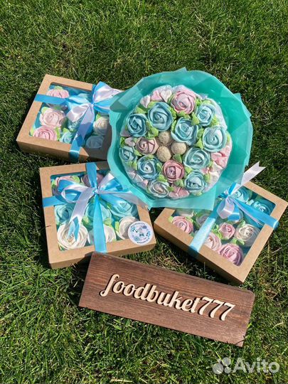 Клубника в шоколаде, съедобные букеты, зефир