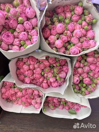 Пион пионовидные розы кустовые букет