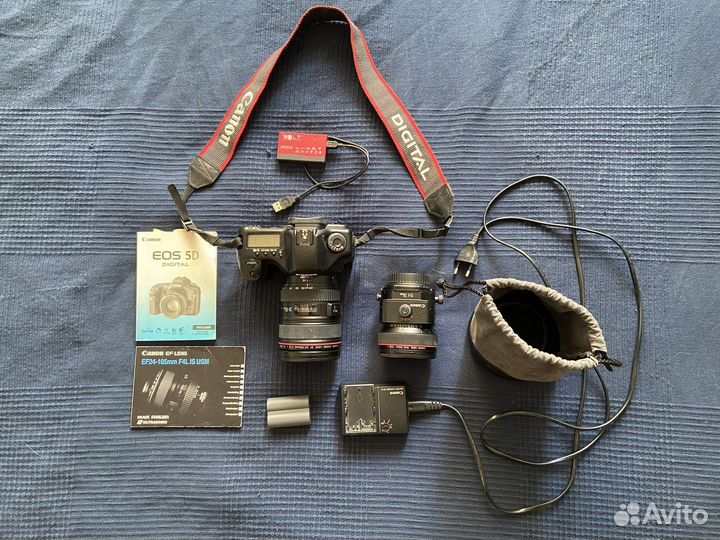 Фотоаппарат Canon EOS 5D и 2 объектива, комплект