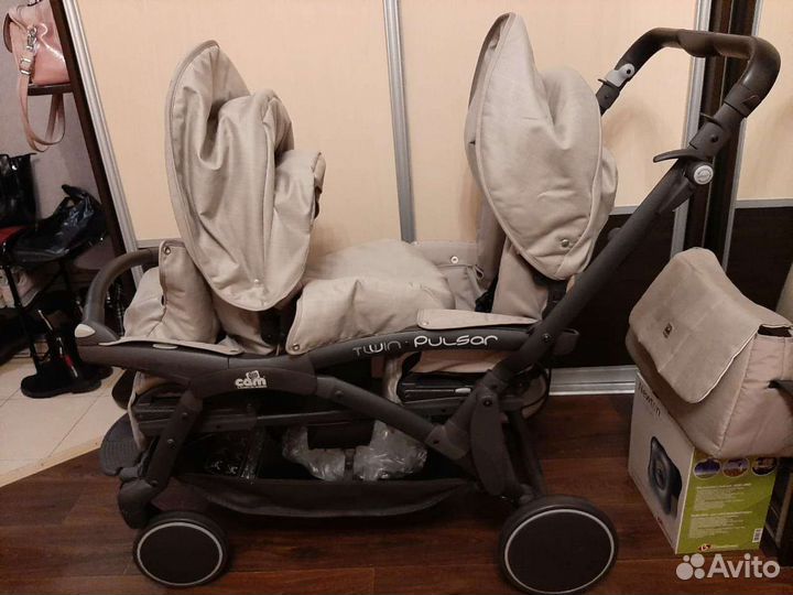 Прогулочная коляска для двойни бу