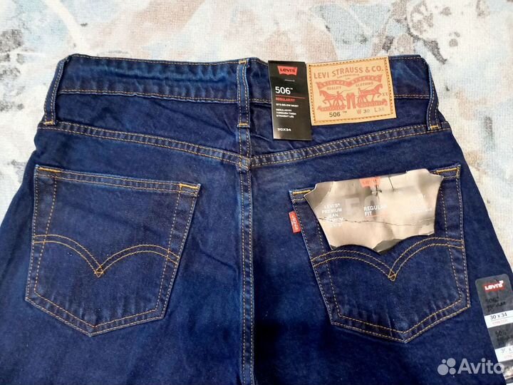 Джинсы Levis 506 индиго w 30 32 33 34 36 38